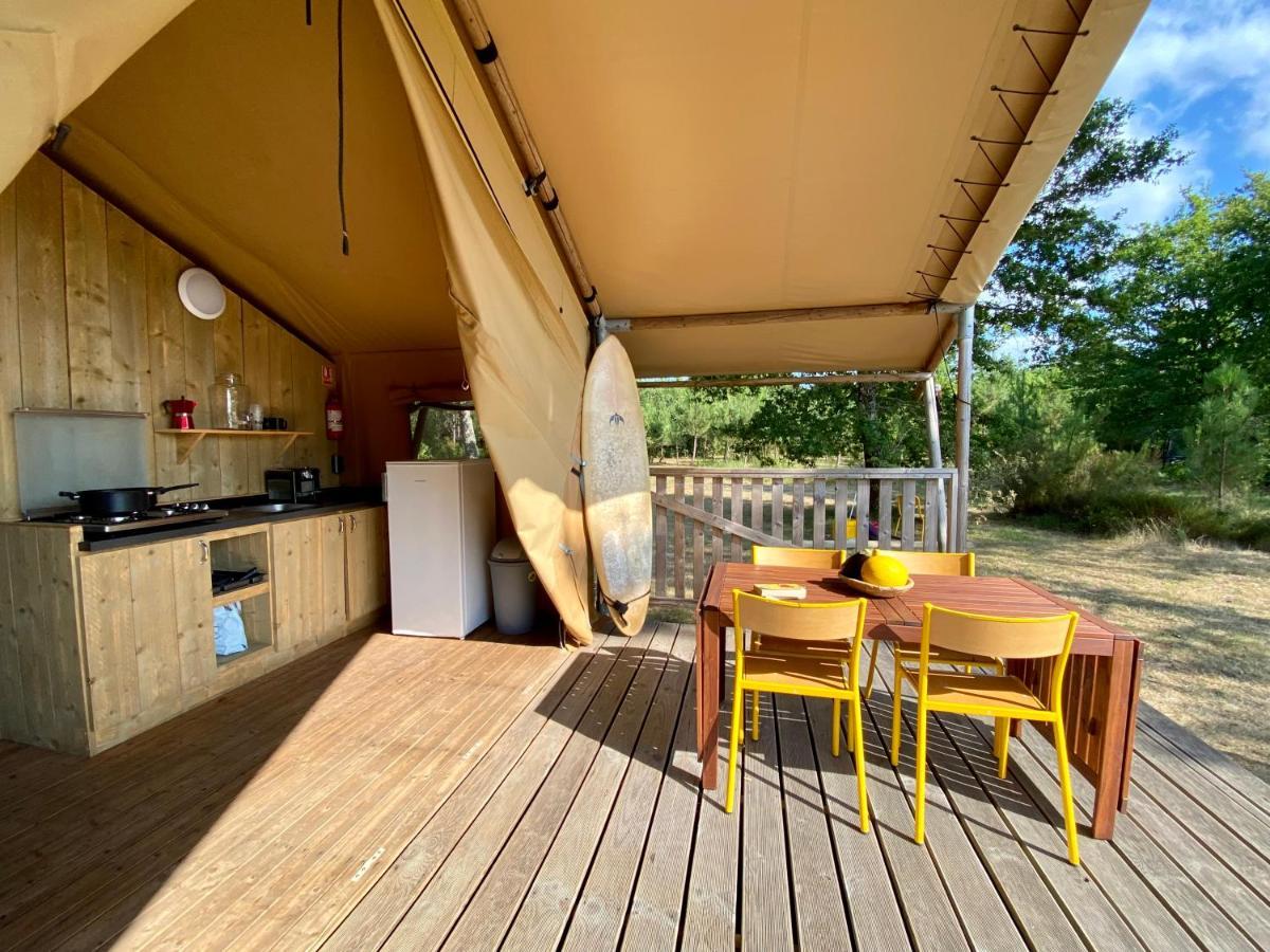Camping La Kahute - Tente Lodge Au Coeur De La Foret Carcans Bagian luar foto