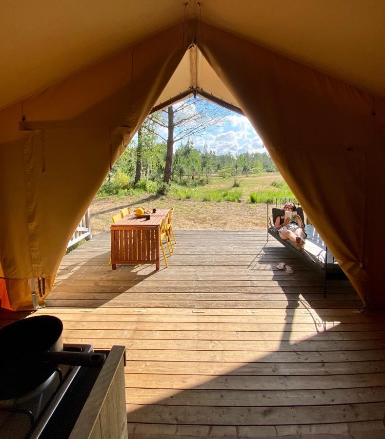 Camping La Kahute - Tente Lodge Au Coeur De La Foret Carcans Bagian luar foto