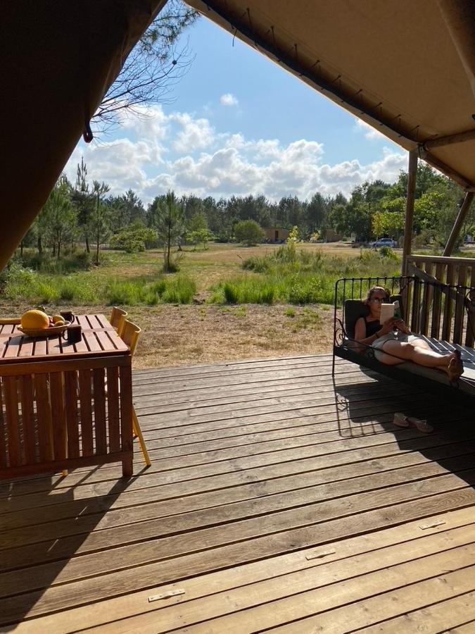 Camping La Kahute - Tente Lodge Au Coeur De La Foret Carcans Bagian luar foto