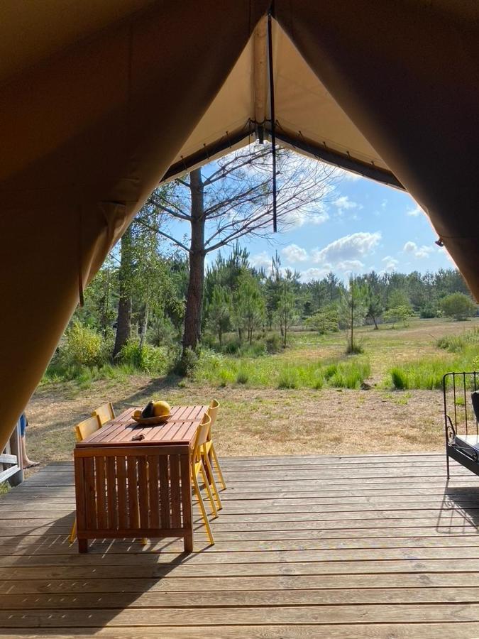 Camping La Kahute - Tente Lodge Au Coeur De La Foret Carcans Bagian luar foto